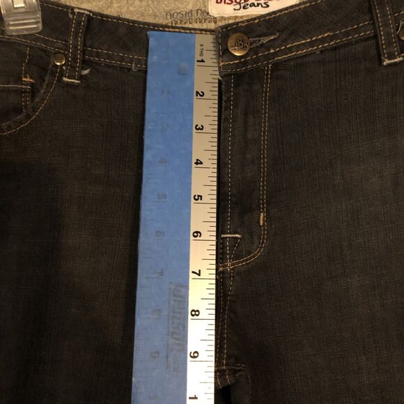 BISOU BISOU Womens Jeans 16 Mid-Rise Bootcut Blueish Gray Denim Stretch - Picture 9 of 11